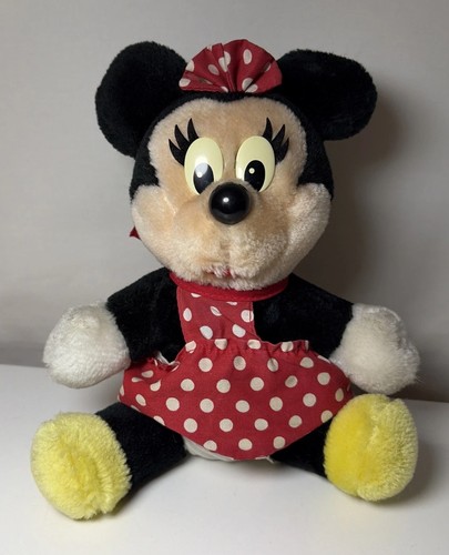 Vtg minnie mouse plush - minnie, 8.5"
